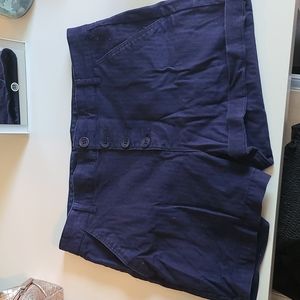 Navy Blue Shorts High Waisted